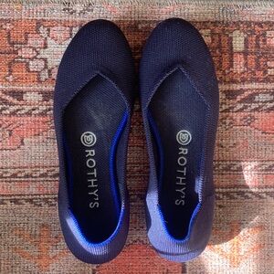 Rothy's Deep Blue Knit Flats